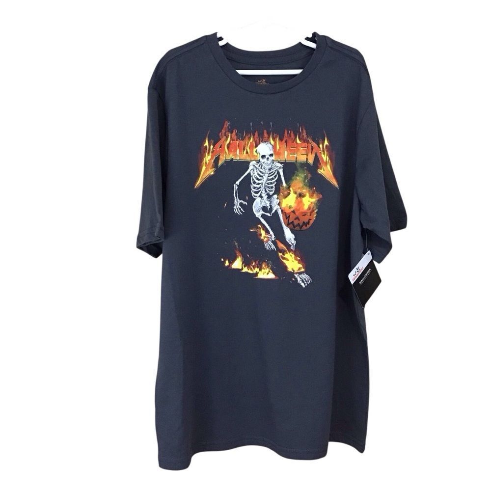 Way To Celebrate Halloween T-Shirt XL‎ 14/16 Skeleton Pumpkin